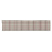 Beige Brown Plaid Classic Pattern Table Runner Kurzer Tischläufer (Horizontal)