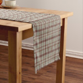 Beige Brown Plaid Classic Pattern Table Runner Kurzer Tischläufer (Beispiel)