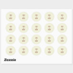 Beige Brown Runder Aufkleber<br><div class="desc">Beige Brown Sticker</div>