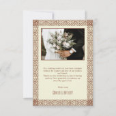 Beige Brown Rustic Islamic Geometric Single Border Dankeskarte (Vorderseite)