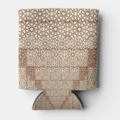 Beige Brown Rustic Islamic Geometric Single Border Dosenkühler (Vorderseite)