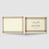 Beige Brown Rustic Islamic Geometric Single Border Gästebuch (Voll)