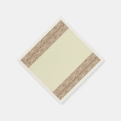 Beige Brown Rustic Islamic Geometric Single Border Serviette (Ecke)