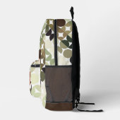 Beige Brown Sage Green Peach Orange Art Bedruckter Rucksack (Rechts)