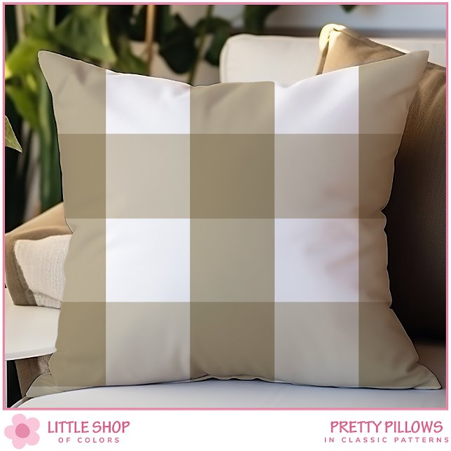 Beige Buffalo Karo Kissen (Von Creator hochgeladen)
