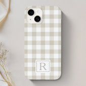 Beige Buffalo Karo Personalisiert Monogram Case-Mate iPhone Hülle