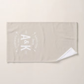 Beige Buffalo Karo und Arrow Monogram Badhandtuch Set (Handtuch)