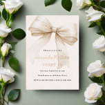 Beige Bug Rose Gold Sweet 16 Luxus Folieneinladung<br><div class="desc">Ein zartes beige,  cremefarbenes Dekor,  das mit einem großen Bogen geschmückt ist. Personalisieren und fügen Sie einen Namen und Party-Details hinzu. Der Name und Sweet 16 sind mit echter Goldfolie aus Rose geschrieben.</div>