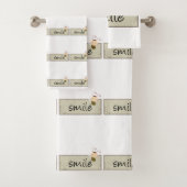 Beige Bumblebee Lächeln Badetücher Set (Insitu)