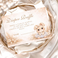 Beige Bunny Blumen Diaper Verlosung