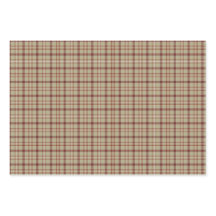 Beige Burgundy White Plaid Classic