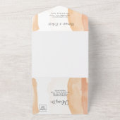 Beige Burnt Orange Farbpinselstriche All In One Einladung (Außenbereich)