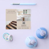 Beige Business 2 Promotional Photo QR Code Flyer (Einzeln)