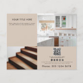 Beige Business 2 Promotional Photo QR Code Flyer (Vorne)