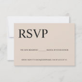 Beige-Business-Event-Logo Reservierte Plätze RSVP Karte (Vorderseite)