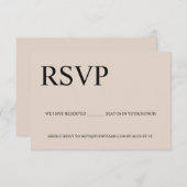 Beige-Business-Event-Logo Reservierte Plätze RSVP Karte (Vorne/Hinten)