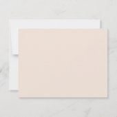 Beige | Business Note Card für einfache Farblogos Mitteilungskarte (Rückseite)