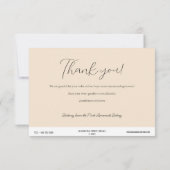 Beige Cake Care Instruction Card Mitteilungskarte (Rückseite)