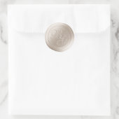 Beige Calligraphy Monogram Wax Siegel Stickers (Tasche)