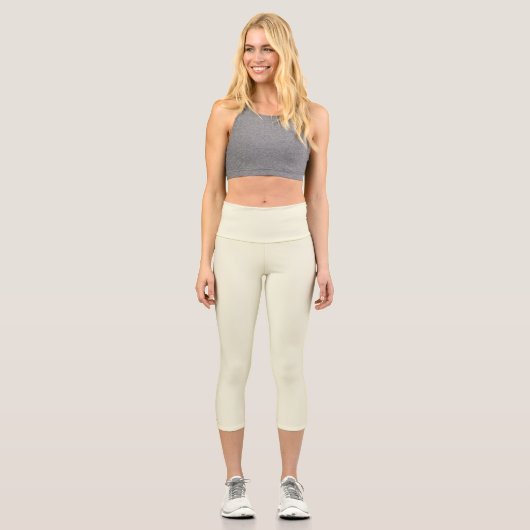 Beige Capri Leggings (Vorderseite)