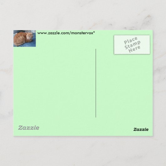 Beige Cat Postkarte (Rückseite)