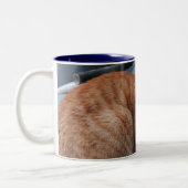 Beige Cat Zweifarbige Tasse (Links)