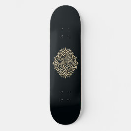 Beige Celtic Dragon Skateboard