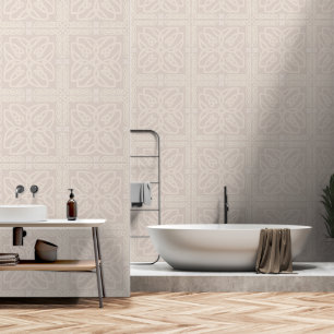 Beige Celtic Knot Pattern Tapete