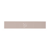 Beige Champagne Monogram Script Ampersand Einladungsbanderole (Flach)