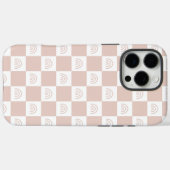 Beige Checked hard Case-Mate iPhone Hülle (Rückseite (Horizontal))
