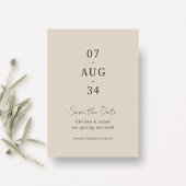 Beige | Chic Minimal Wedding Save the Date