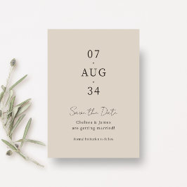 Beige | Chic Minimal Wedding Save the Date