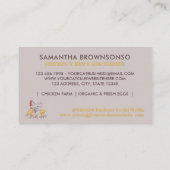 Beige Chicken Hen Egg Farmhouse Visitenkarte (Rückseite)