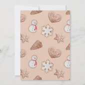 Beige Christmas Cookie Exchange Einladung (Rückseite)