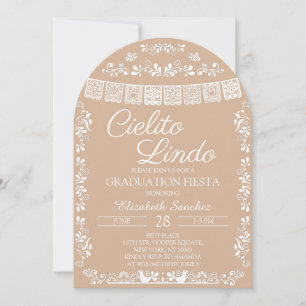 Beige Cielito Lindo Abschluss-Fiesta-Torbogen Einladung