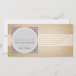 Beige Circle P Square Tags Beileid Vielen Dank P Dankeskarte