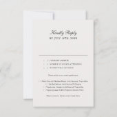Beige Classic Calligraphy Foto Wedding RSVP (Vorderseite)