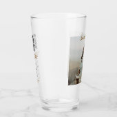 BEIGE CLASSIC ELEGANT COUPLE ADD QR SAVE THE DATE GLAS (Rechts)