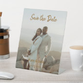 BEIGE CLASSIC ELEGANT COUPLE ADD QR SAVE THE DATE SOCKELSCHILD (In SItu)