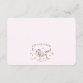 Beige Cocktails und Cowgirls Rodeo Details Beilage Begleitkarte (Rückseite)