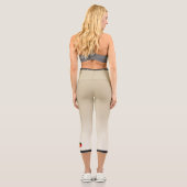 Beige Color Gradient with Aboriginal Flag Capri Leggings (Rückseite)