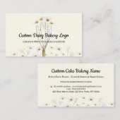 Beige Cooking Whisky in Daisy Blume Konditorwaren Visitenkarte (Vorne/Hinten)