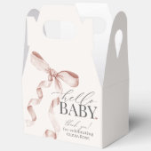 Beige Coquette Bow Girl Babydusche Geschenk Geschenkschachtel (Offen)