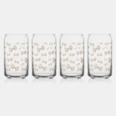 Beige Coquette Bow Muster Dosenglas (Hinten)