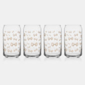 Beige Coquette Bow Muster Dosenglas (Links)