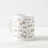 Beige Coquette Bow Muster Kaffeetasse (Vorderseite Links)