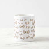 Beige Coquette Bow Muster Kaffeetasse (Mittel)