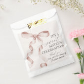 Beige Coquette Bow Sweet 16 Geburtstag Dessert Geschenktütchen (Versiegelt)