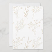 Beige Corner Floral Boho Hochzeitssitzkarten Einladung (Rückseite)