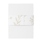 Beige Corner Floral Boho Wedding Einladungsbanderole (Rückseitenbeispiel)